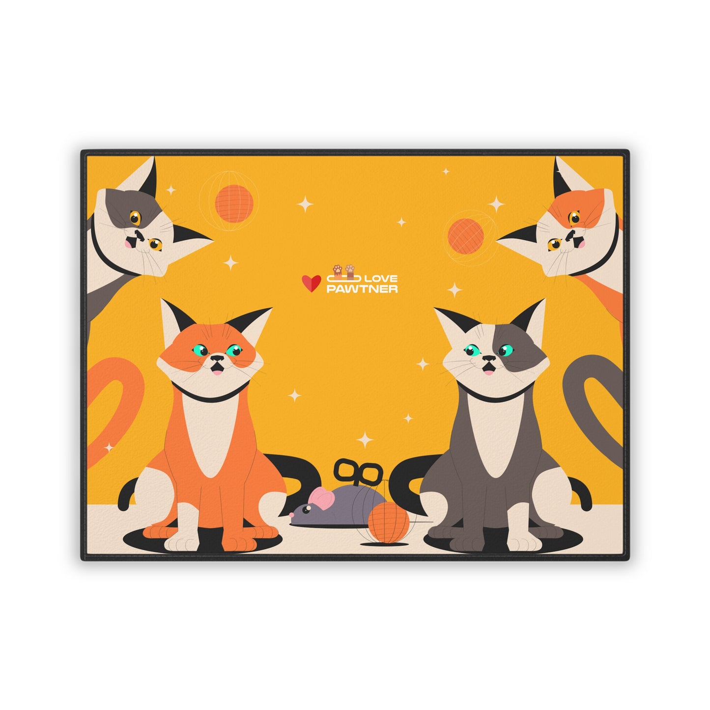 Pawtner, Cute Pet Mat for Cats and Dogs, Personalized Feeding Station, Ideal Pet Lover Gift, Home Decor, Pet Accessory, Pet Mat (18" x 24")