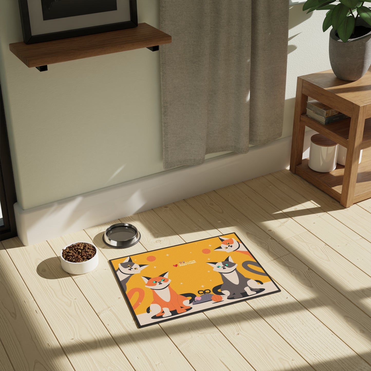 Pawtner, Cute Pet Mat for Cats and Dogs, Personalized Feeding Station, Ideal Pet Lover Gift, Home Decor, Pet Accessory, Pet Mat (18" x 24")