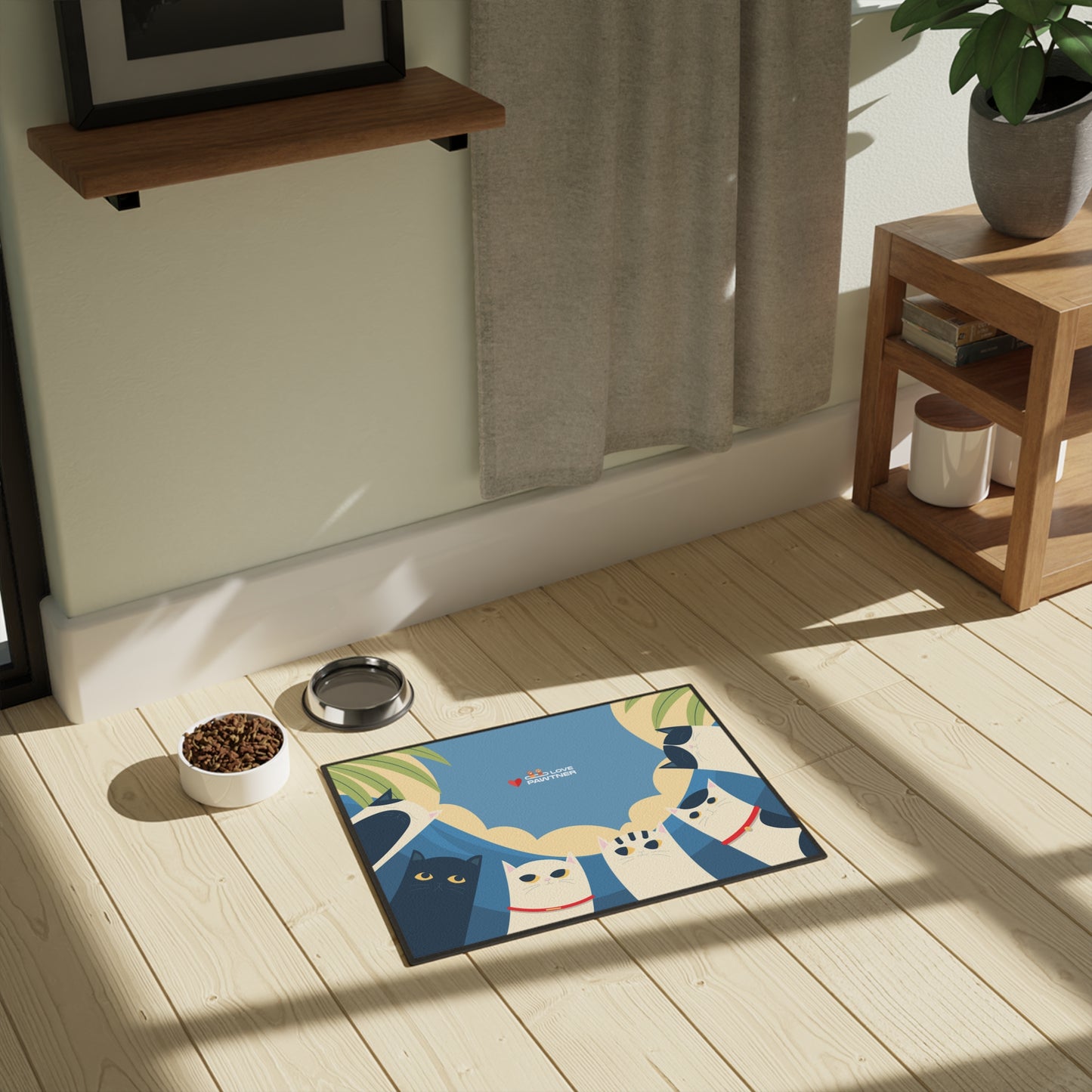 Pawtner, Cute Pet Mat for Cats and Dogs, Personalized Feeding Station, Ideal Pet Lover Gift, Home Decor, Pet Accessory, Pet Mat (18" x 24")