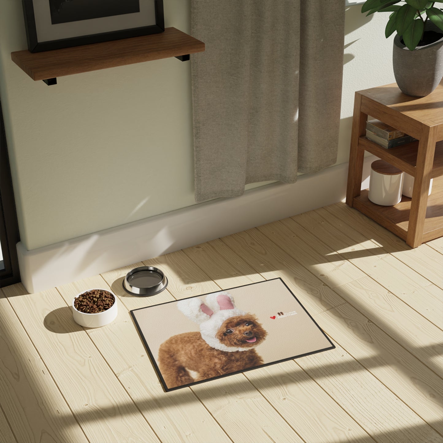 Pawtner, Cute Pet Mat for Cats and Dogs, Personalized Feeding Station, Ideal Pet Lover Gift, Home Decor, Pet Accessory, Pet Mat (18" x 24")