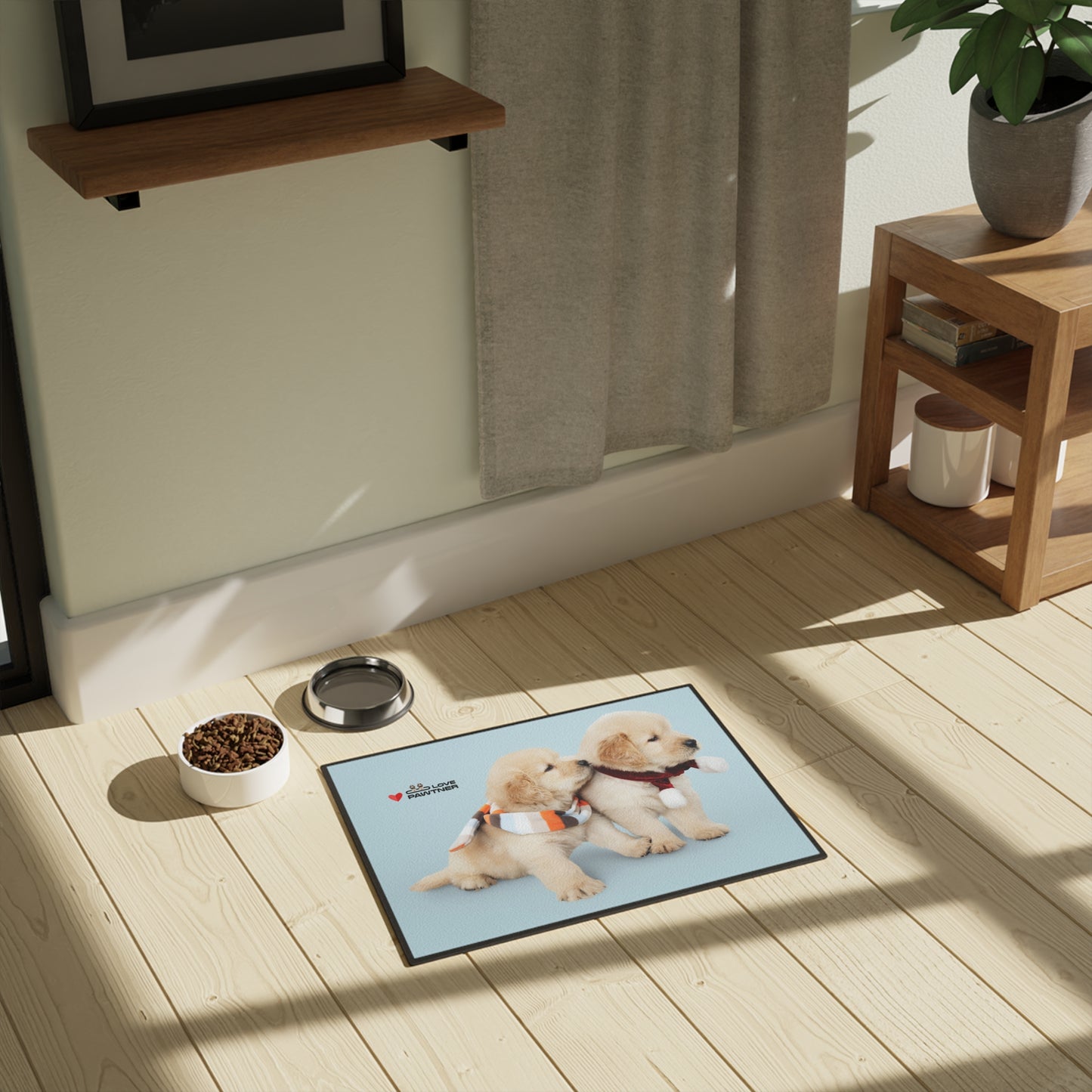 Pawtner, Cute Pet Mat for Cats and Dogs, Personalized Feeding Station, Ideal Pet Lover Gift, Home Decor, Pet Accessory, Pet Mat (18" x 24")