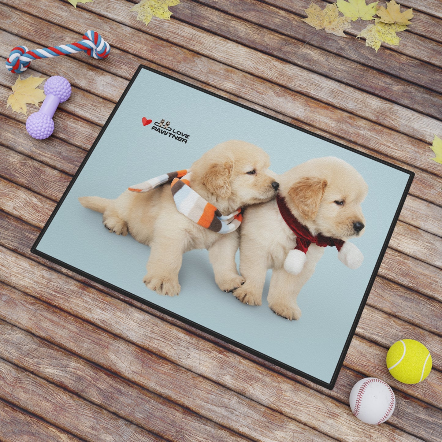 Pawtner, Cute Pet Mat for Cats and Dogs, Personalized Feeding Station, Ideal Pet Lover Gift, Home Decor, Pet Accessory, Pet Mat (18" x 24")