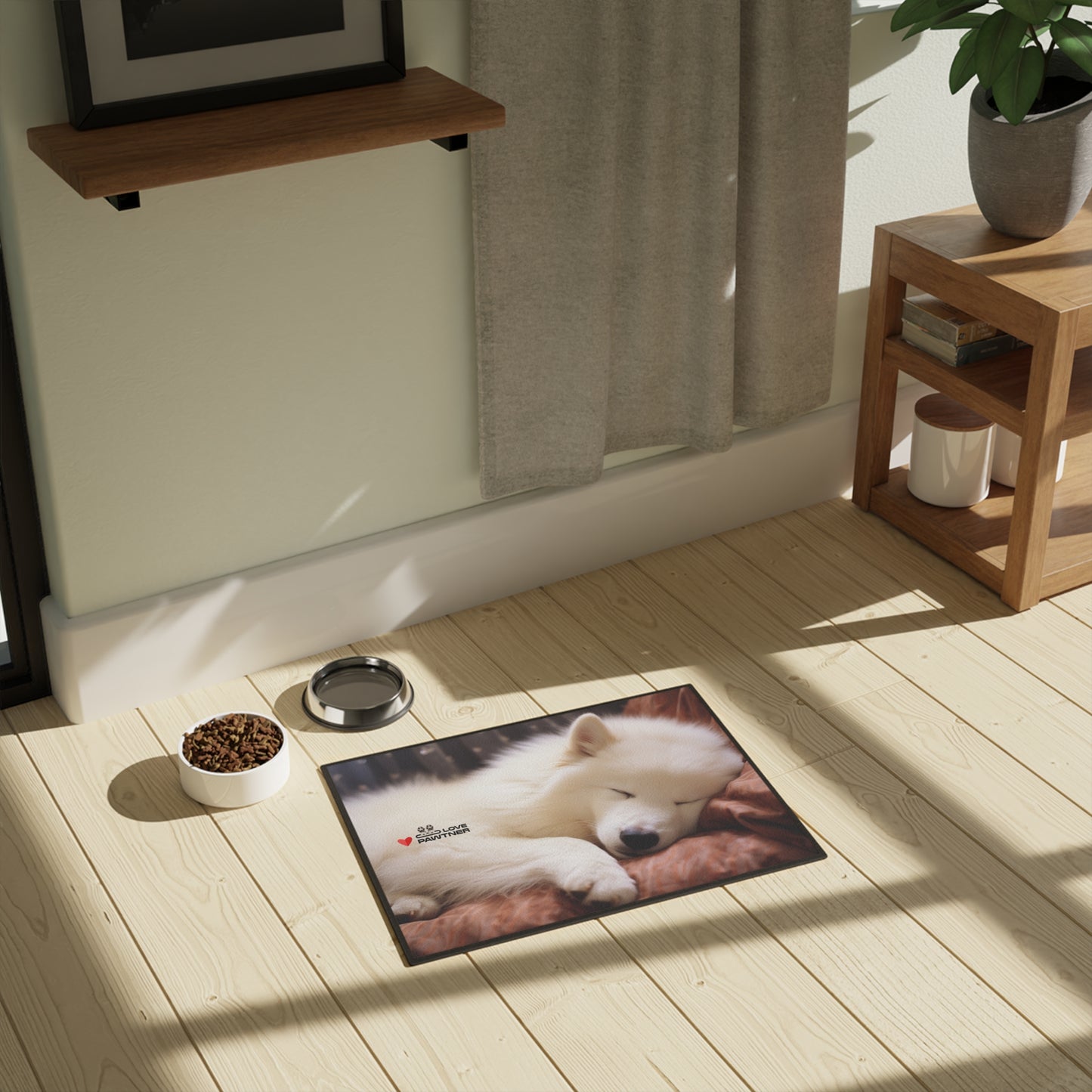Pawtner, Cute Pet Mat for Cats and Dogs, Personalized Feeding Station, Ideal Pet Lover Gift, Home Decor, Pet Accessory, Pet Mat (18" x 24")