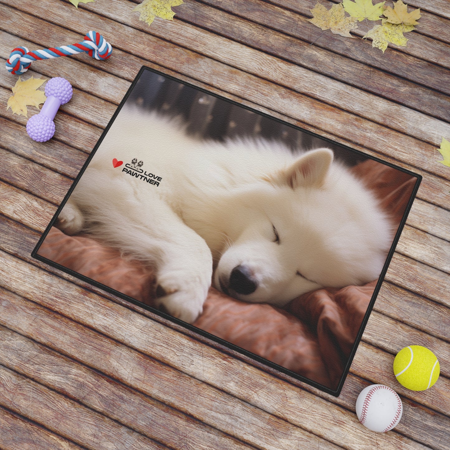 Pawtner, Cute Pet Mat for Cats and Dogs, Personalized Feeding Station, Ideal Pet Lover Gift, Home Decor, Pet Accessory, Pet Mat (18" x 24")
