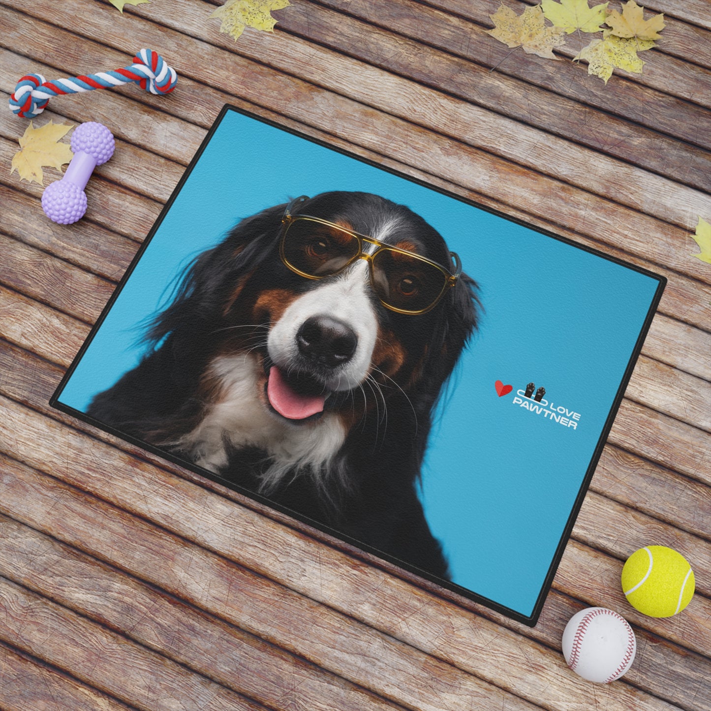 Pawtner, Cute Pet Mat for Cats and Dogs, Personalized Feeding Station, Ideal Pet Lover Gift, Home Decor, Pet Accessory, Pet Mat (18" x 24")
