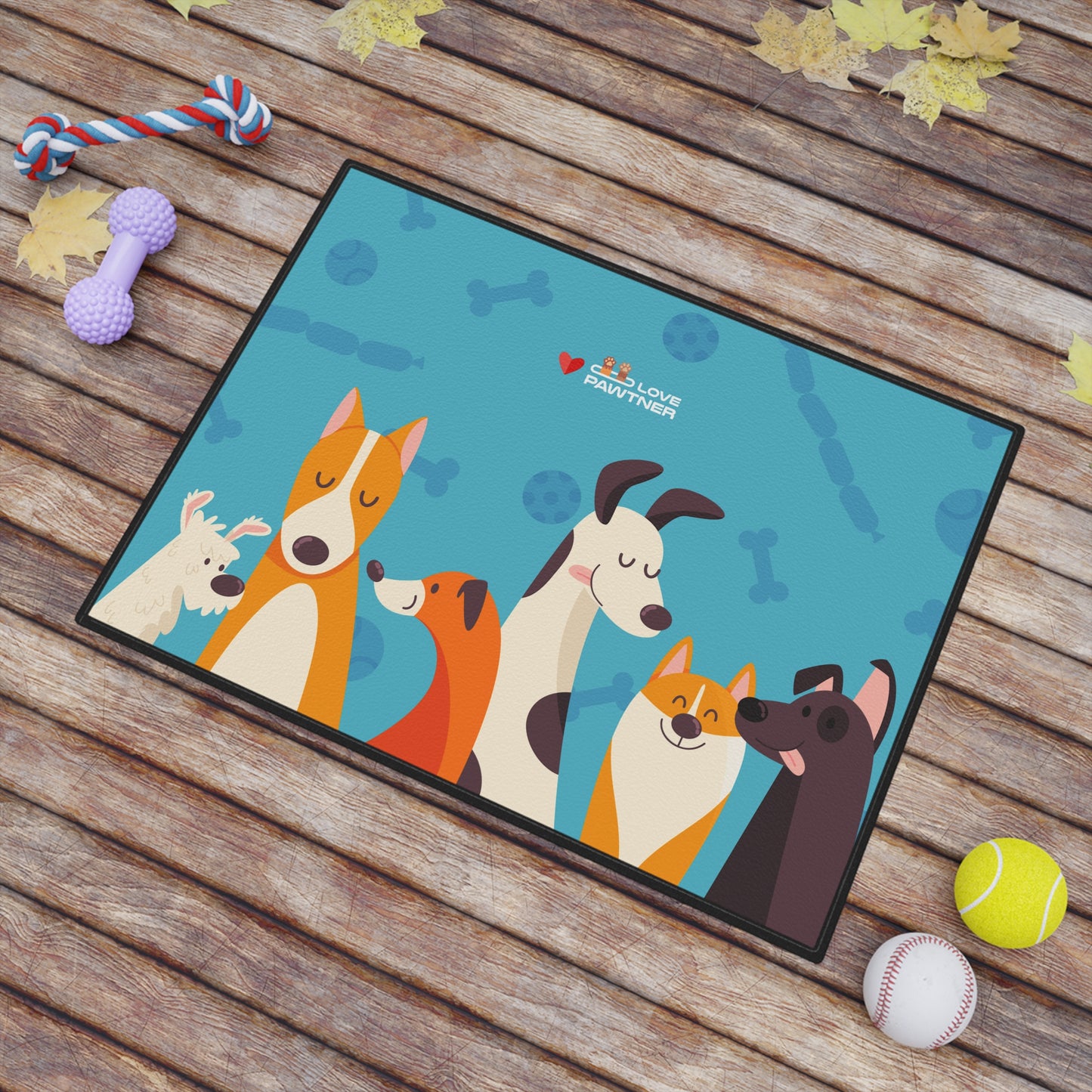 Pawtner, Cute Pet Mat for Cats and Dogs, Personalized Feeding Station, Ideal Pet Lover Gift, Home Decor, Pet Accessory, Pet Mat (18" x 24")