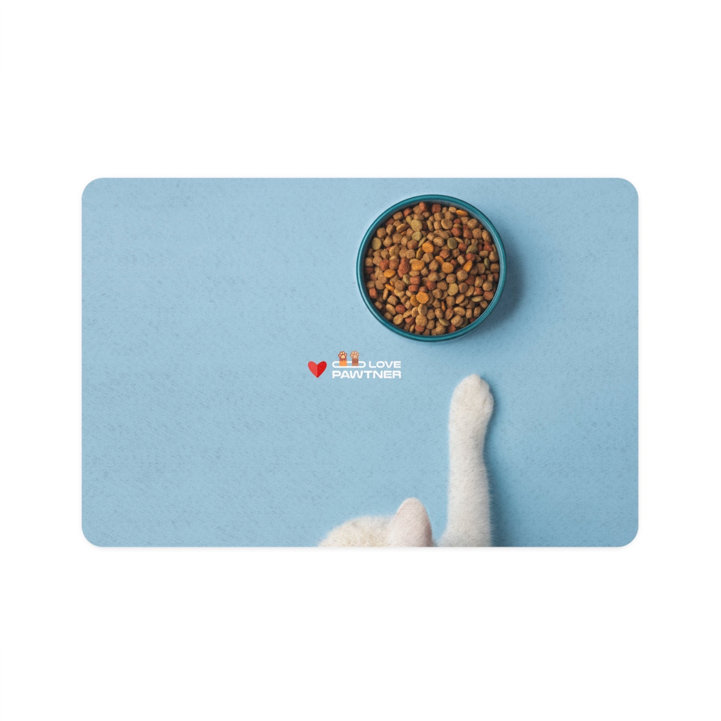 Pawtner, Stylish Pet Food Mat, Cat Food Mat, Dog Feeding Mat, Pet Lover Gift, Personalized Pet Mat, Unique Pet Accessories, Pet Food Mat (12" x 18")