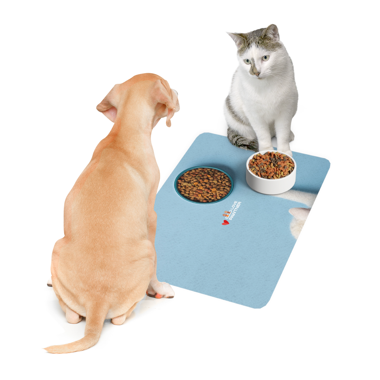 Pawtner, Stylish Pet Food Mat, Cat Food Mat, Dog Feeding Mat, Pet Lover Gift, Personalized Pet Mat, Unique Pet Accessories, Pet Food Mat (12" x 18")
