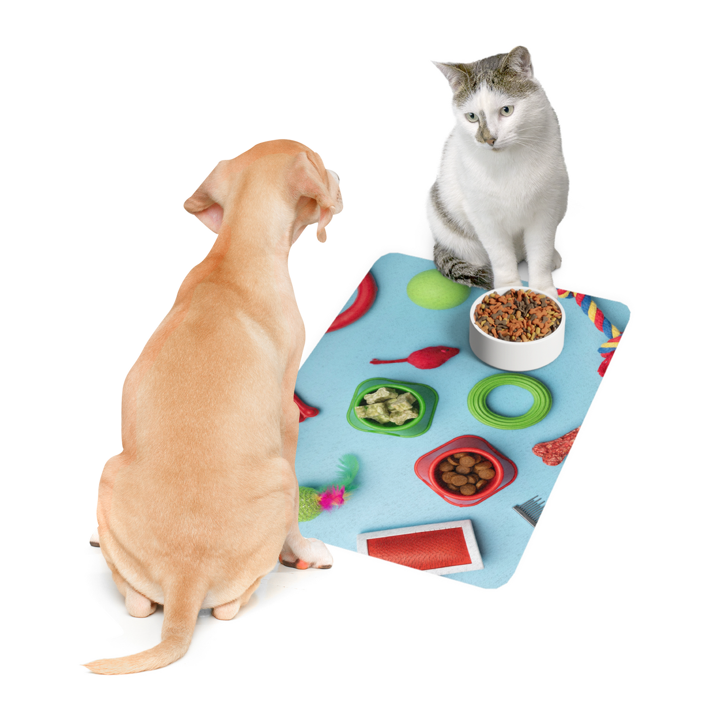 Pawtner, Stylish Pet Food Mat, Cat Food Mat, Dog Feeding Mat, Pet Lover Gift, Personalized Pet Mat, Unique Pet Accessories, Pet Food Mat (12" x 18")