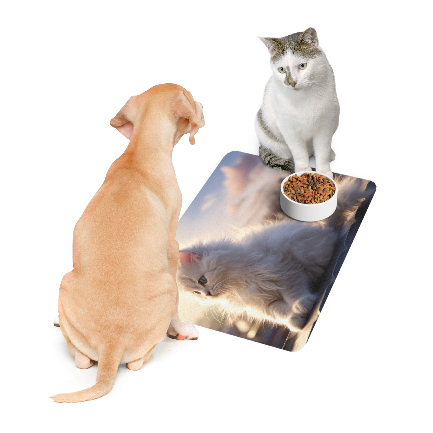 Pawtner, Stylish Pet Food Mat, Cat Food Mat, Dog Feeding Mat, Pet Lover Gift, Personalized Pet Mat, Unique Pet Accessories, Pet Food Mat (12" x 18")