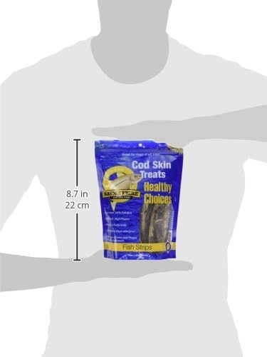 Savory Prime Cod Skin Fish Strips, 4-Ounce, All Breed Sizes (49662004)
