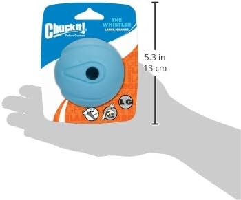 Chuckit! The Whistler Ball Dog Toy, Large (3 Inch Diameter) for Dogs 60-100 lbs, Pack of 1