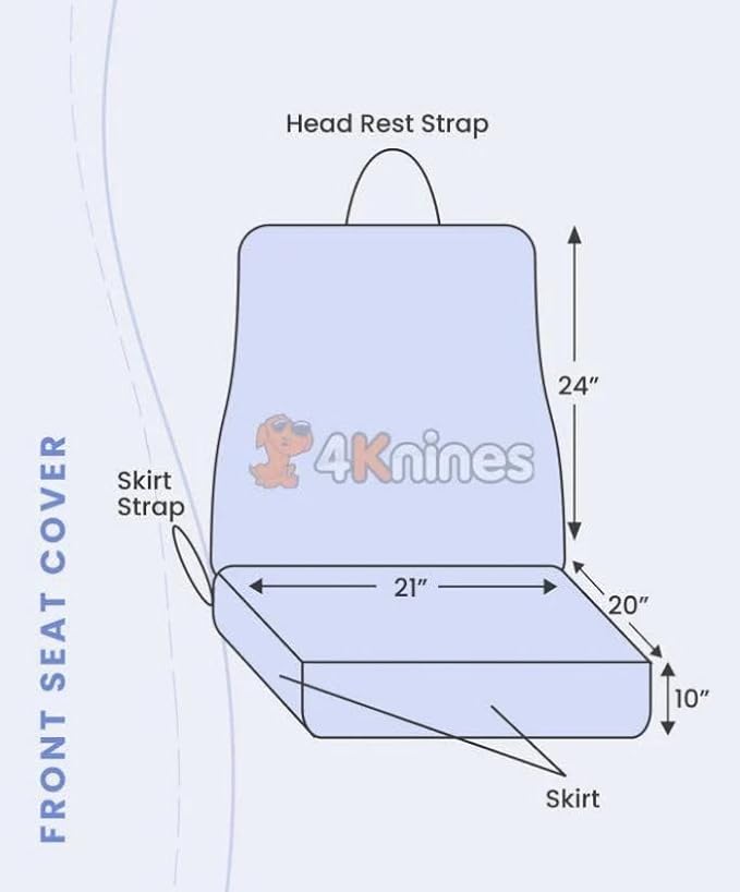 4Knines Front Seat Cover for Dogs - USA Based Company (Camo)