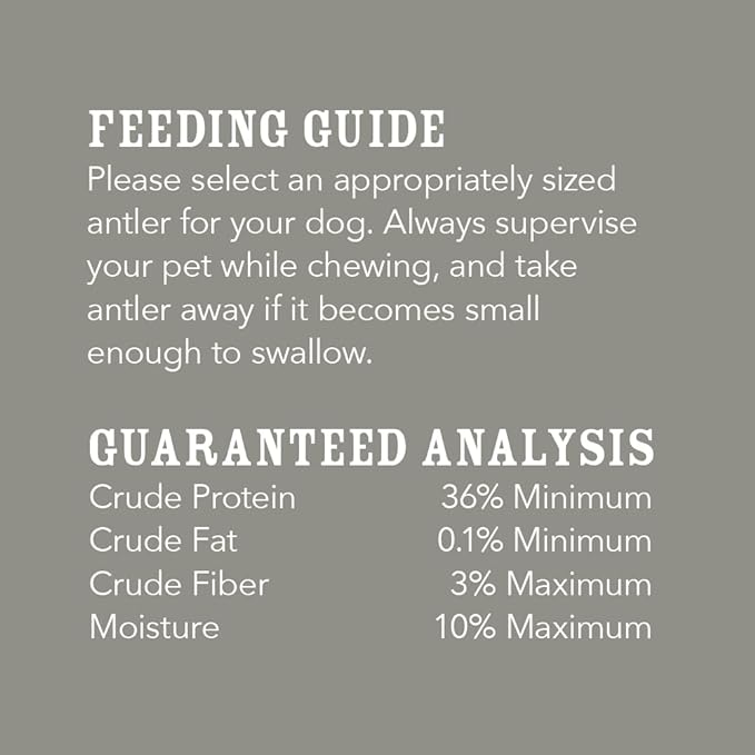 Amazon Brand – Wag Dog Deer Antler Chew, Naturally Shed, Whole, 9–10.5 inches, X-Large (Best for Dogs Over 45 lbs) (Pack of 4)