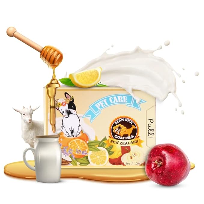 Memoir Pubble Soap β Natural Pet Shampoo Bar for Irritated, Itchy, Dry & Sensitive Skin | Manuka Honey & Goat Milk from New Zealand | Great for Puppy, Kitten and Small Animals | 4.5oz | Dogs & Cats