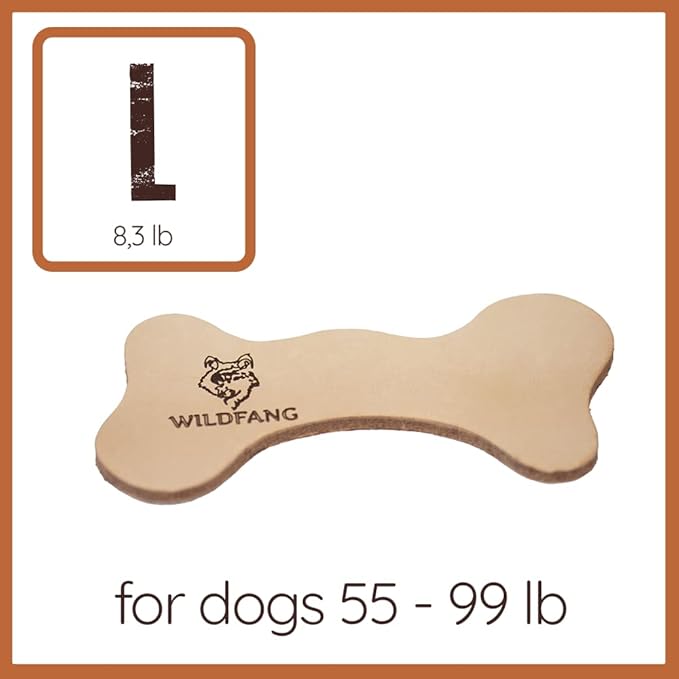 Wildfang Leather Bones for Dogs - Long Lasting Dog Chew Stick, Leather Chew Toys for Dogs, Leather Dog Toys, Leather Dog Chews, Leather Dog Bones, Leather Dog Toys for Aggressive chewers, L