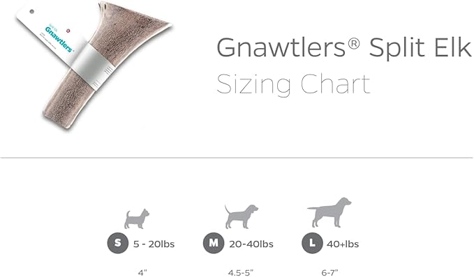 Pet Parents Gnawtlers® - Premium Split Antlers for Dogs, Naturally Shed Split Elk Antlers, All Natural Split Elk Antler Dog Chew, Specially Selected from The Heartland Regions (Small)