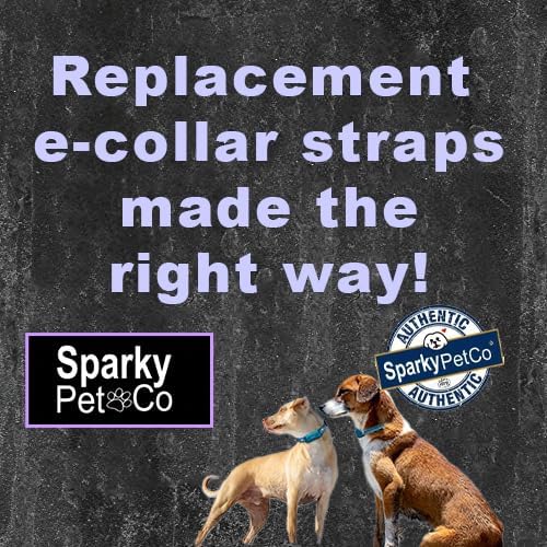 Sparky Pet Co - ECollar Replacement Strap - Bungee Dog Collar - Waterproof - Adjustable - Secure Nexus Wheel Lock - for Electronic Training & Invisible Fence Systems - 3/4" (Red)