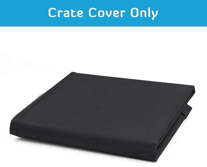 HONEST OUTFITTERS Dog Crate Cover,30 Inch Dog Kennel Cover for Medium and Large Dog, Heavy Duty Oxford Fabric,with Double Door, Pockets and Mesh Window (31L x 20W x 21H, Black)