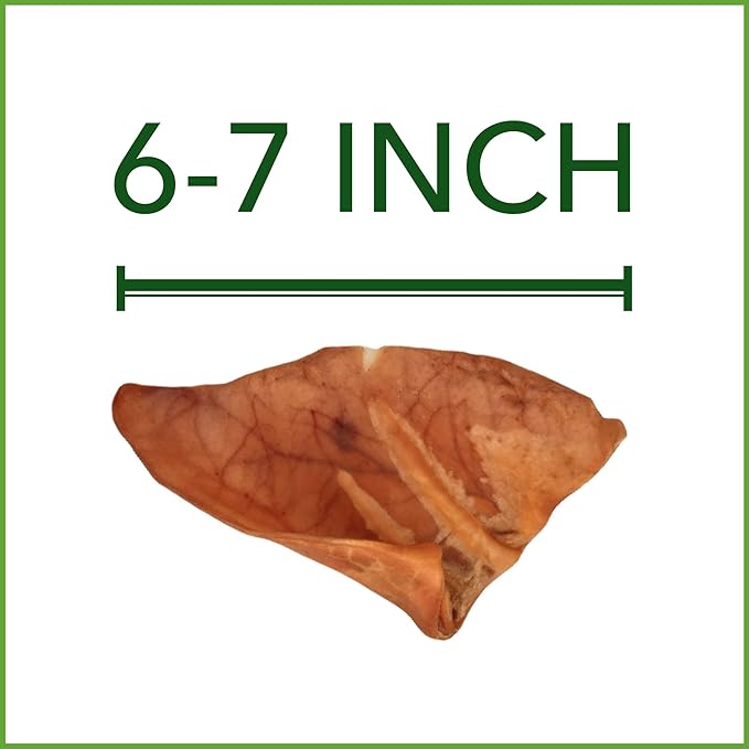 Pet Factory Real Chewz Premium Pig Ears Dog Chew Treats, 100% All-Natural - 7 Count/1 Pack