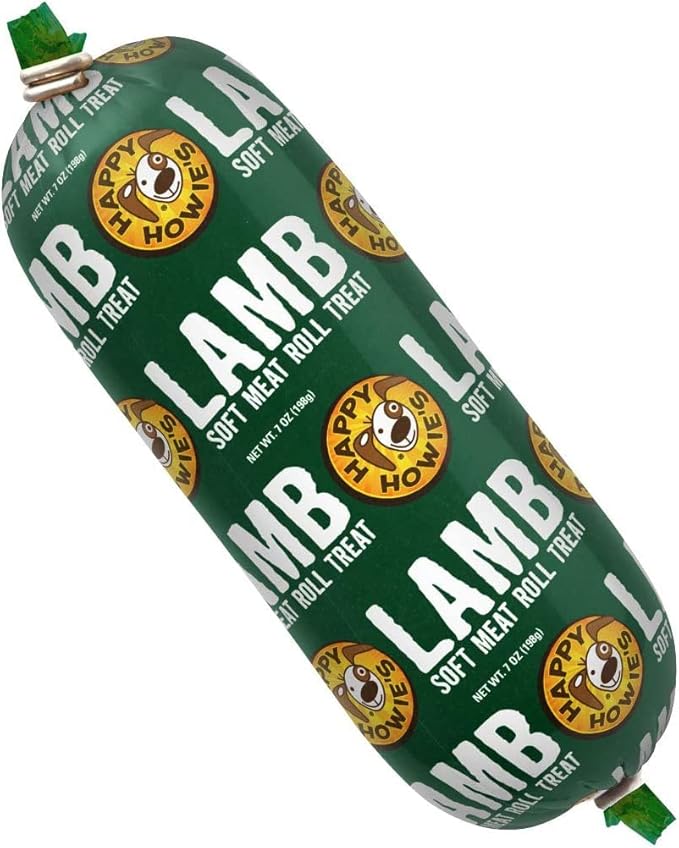 Happy Howie's Soft Meat Roll Treat - Soft Dog Food Rolls, High Protein, Natural Ingredients, for All Dogs, Made in USA - Lamb, 7 Oz (Pack of 1)