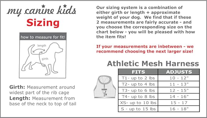 Athletic Mesh Dog Harness for Teacup, XSmall - Small Dogs and Puppies | Reflective Trim and Comfortable Velcro Closure