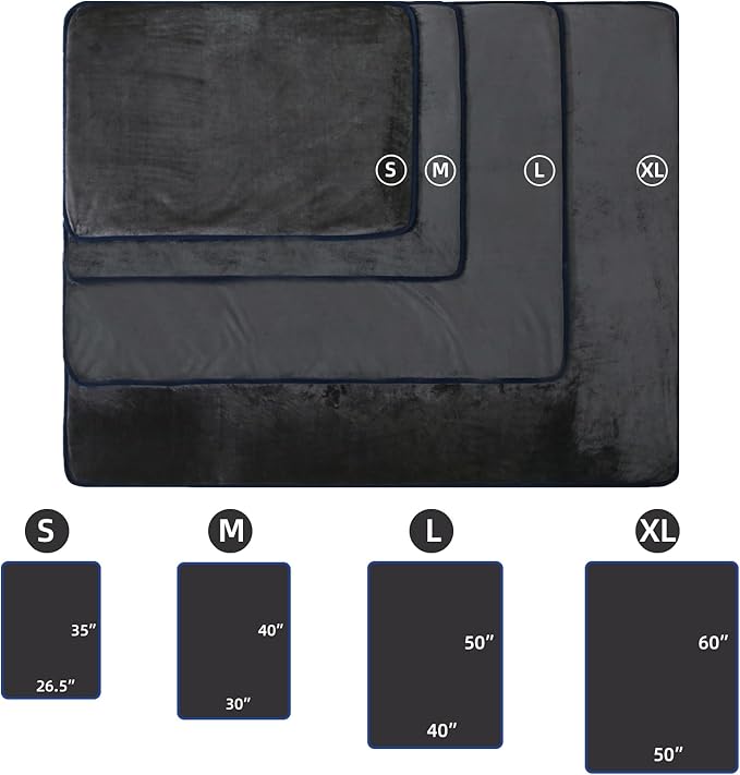 DaysU Waterproof Dog Blanket for Small Dogs - Soft Sherpa Fleece Reversible Pet Blanket, Cat Blanket Washable for Couch Protection, Warm Plush Puppy Blankets, 30"x40" Grey