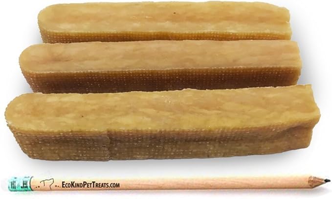 EcoKind Premium Gold Yak Cheese Himalayan Dog Chews, Dog Treats Large Breed, All Natural, High Protein, for Aggressive Chewers, Large - 3 Chews