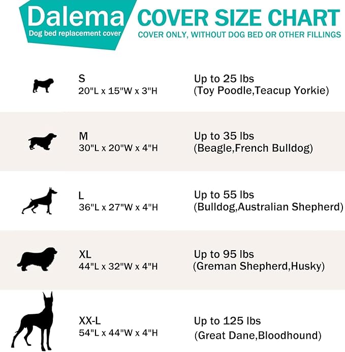 Dog Bed Cover 30Lx20Wx4H Inch.Waterproof Heavy Duty Durable Oxford Dog Bed Replacement Covers with Zipper.Washable Removable Pet Bed Mattress Protector Cover.Grey,Cover Only.