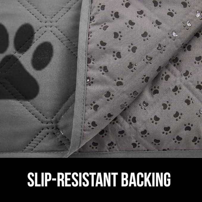Gorilla Grip 100% Waterproof Dog Blanket, Pet Friendly Sofa Throw Essential for Small Pets, Dogs, Cats, Tear and Slip Resistant Leakproof Couch Cushion Cover for Indoor Furniture, 40x50 Paw