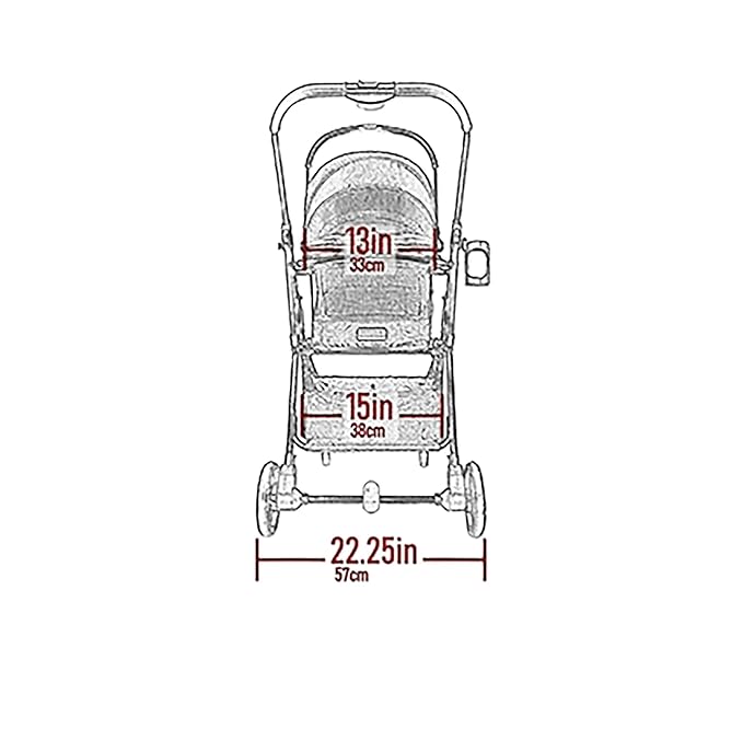 Pet Gear 3-in-1 Travel System, View 360 Stroller Converts to Carrier and Booster Seat with Easy Click N Go Technology, for Small Dogs & Cats, 4 Colors New Grey Animal