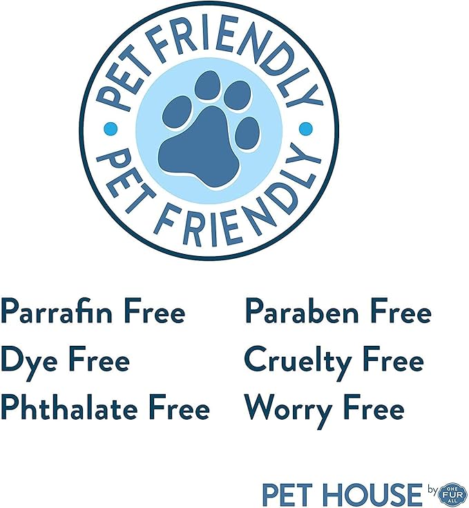 One Fur All Pet House Candle - 2 Pack, Plant-Based, Clean Burning, Long Lasting, Pet Odor, Bamboo Watermint