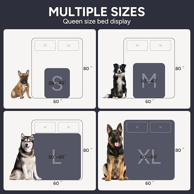 Waterproof Dog Blanket Bed Cover for Bed Couch Sofa, Liquid Pee Proof Pet Blanket Washable, Reversible Sherpa Fleece Blanket Furniture Protector for Medium Large Dogs Cats(Gray, 50"x 60")