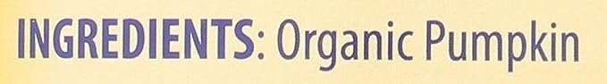 Organic Canned Pumpkin For Dogs, 15 OZ (Pack of 12)