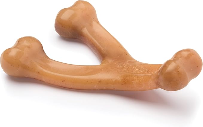 Benebone Wishbone Durable Dog Chew Toy for Aggressive Chewers, Real Chicken, Made in USA, Medium