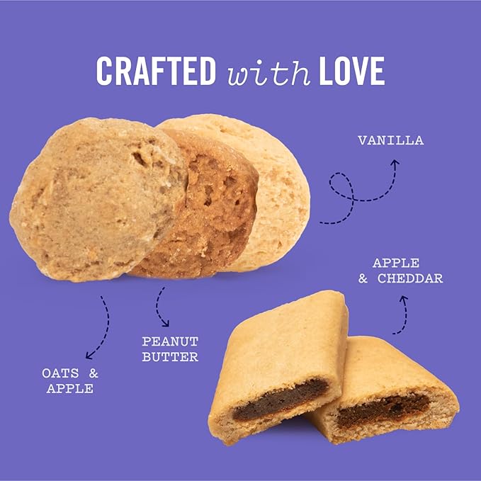 Three Dog Bakery Assort Mutt Trio Soft Baked Cookies for Dogs, Three Flavor Pack, 3 Pounds, and Double Rewards Soft and Chewy Treats, 10 Ounce Pack (114063)