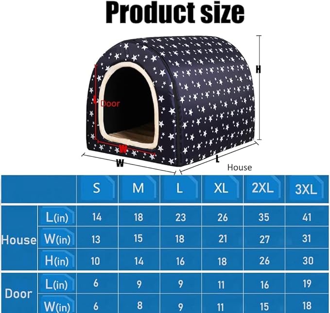 Dog Bed,2 Ways to Use,Indoor Pet House with Fluffy Mat,Removable and Washable Cover,Splash-Proof House and Non-Slip Bottom,for Extra Large Dogs(3XL Orange & Gray)