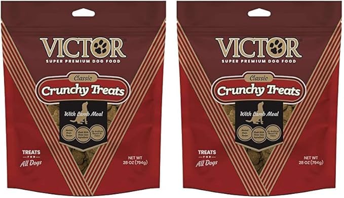 Victor Super Premium Dog Food – Classic Crunchy Dog Treats with Lamb Meal – Gluten-Free Treats for Small, Medium and Large Breed Dogs, 28oz (Pack of 2)
