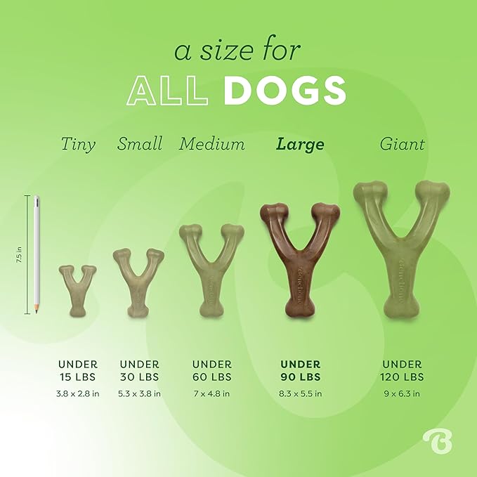 Benebone Wishbone Durable Dog Chew Toy for Aggressive Chewers, Real Chicken, Made in USA, Medium