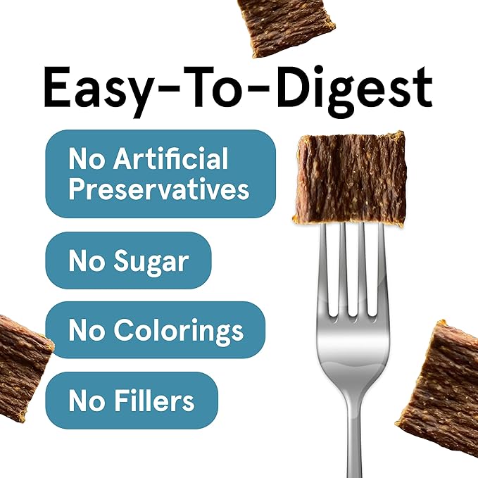 Real Meat Dog Treats - 12oz Bag of Bite-Sized Air-Dried Fish & Venison Jerky for Dogs - Grain-Free Jerky Dog Treats Made up of 95% All-Natural, Human-Grade, Free-Range Venison & Ocean-Caught Fish