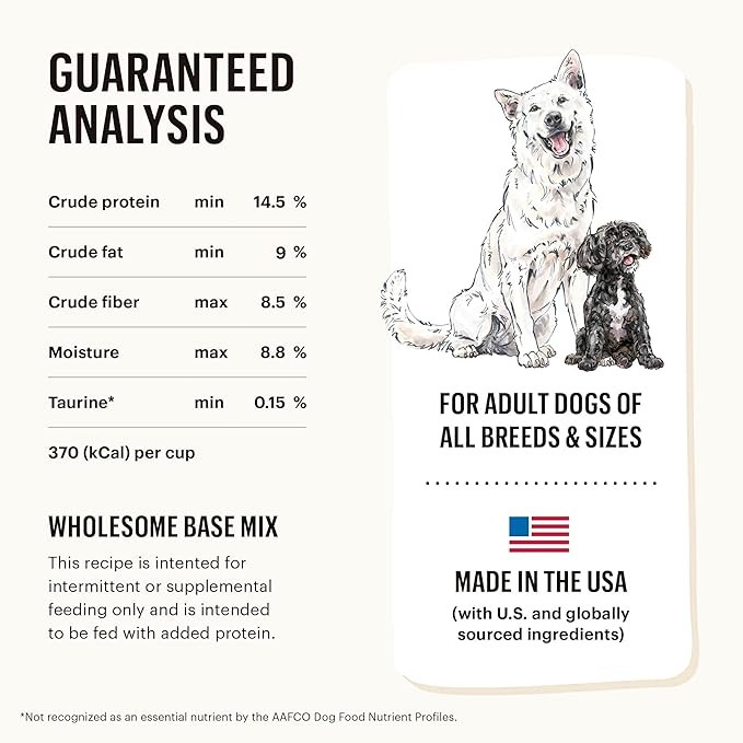 The Honest Kitchen Human Grade Dehydrated Grain Free Veggie, Nut & Seed Base Mix for Dogs - 7 Pound Box (Makes 12 Pounds)
