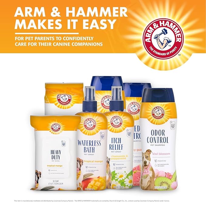 Arm & Hammer for Pets Itch Relief Spray for Dogs with Arm & Hammer Baking Soda, Chamomile and Peppermint Scent | Dog Itch Spray, Free of Sodium Lauryl Sulfate & Parabens, 8 Fl Oz - 2 Pack