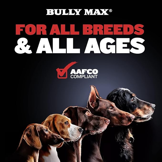 Bully Max 2-in-1 Muscle Builder Chewable Tablets for Puppies & Adult Dogs - Ultimate Canine Dog Supplement for Muscle Gain - 60 Tabs (3 Bottles)