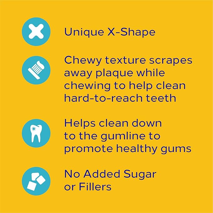 PEDIGREE DENTASTIX Large Dog Dental Treats Original Flavor Dental Bones, 14.99 oz. Pack (18 Treats)