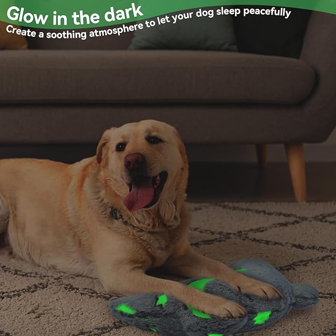 T'CHAQUE Dog Pillow Dog Calming Pillow Sleep and Glow Pillow for Dogs Anxiety Relief Cat Pillows for Indoor Cats Soft U-Shaped Pillow for Pet Dog Neck Pillow Half Donut Cuddler Sleeping Improve