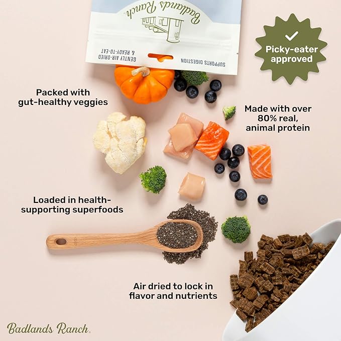 Superfood Complete, Air-Dried Adult Dog Food - High Protein, Zero Fillers, Superfood Nutrition by Katherine Heigl (24 oz., Premium Chicken)