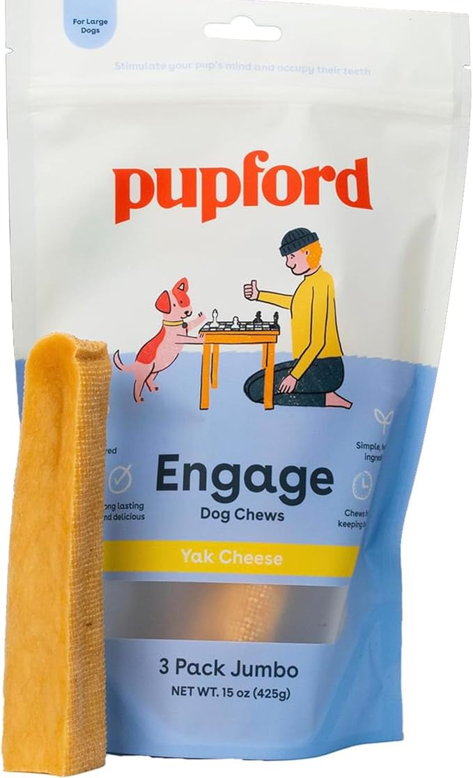 Pupford Yak Cheese Himalayan Dog Chews | for Aggressive Chewers | Durable & Long-Lasting Chews for Teething Puppies & Dogs Simple, Natural Ingredients, Low Calorie, Delicious Treat