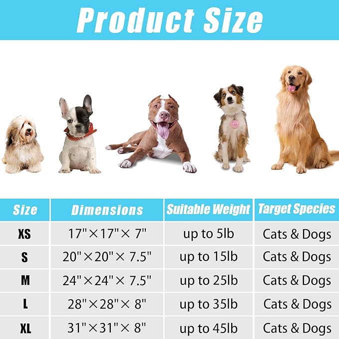 HYQ Small Dog Bed, Pet Beds for Small Dogs, Cat Beds for Indoor Cats, Fluffy Faux Fur Plush Small Dog Bed, Washable Puppy Bed with Anti-Slip Bottom, Dog Bed Small Size Dog (Light Gray, 17 Inch)