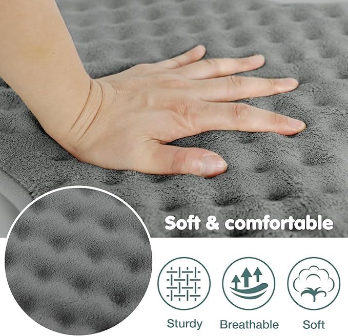 Small Dog Mat Washable Gray Memory Foam Crate Bed Pad for Puppy Dog Cushion Mat Anti Slip Flat Dog Cage Padded Mat,28"x20"