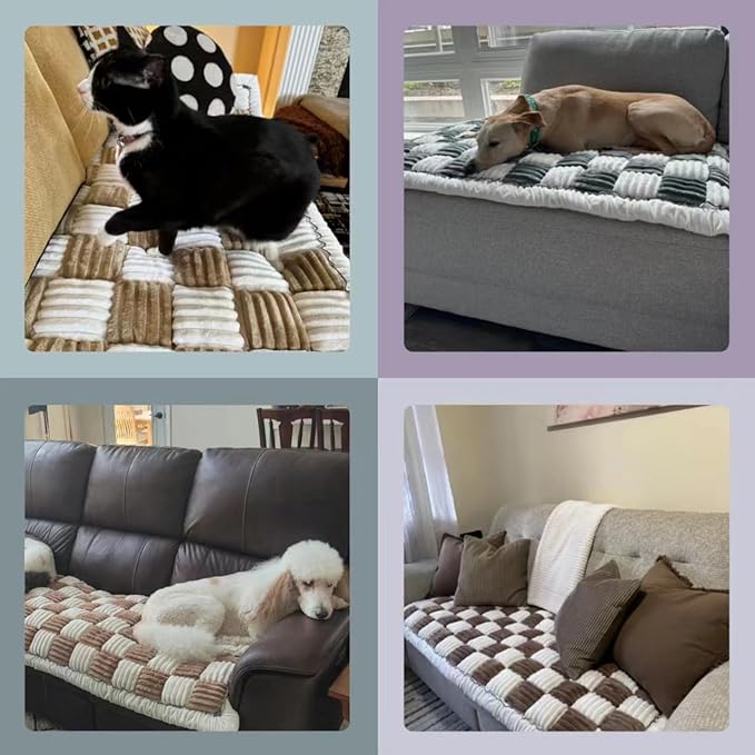 Dog Couch Cover Protector, Dog Couch Coves for Sofa, Couch Cushion for Dogs Washable, Pet Mat Bed Couch Covers for Large Dogs (35.43 x 70.86 inch, Dark Green)